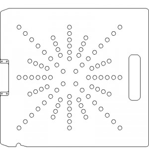 Siemens Digital Coding Socket 1/4 inch thick Acrylic Tray 88 - 3/8 inch diameter holes with No Scribing