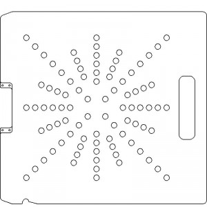 Siemens Digital Coding Socket 1/4 inch thick Polycarbonate Tray 88 - 3/8 inch diameter holes with No Scribing