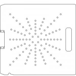 Siemens Digital Coding Socket 1/4 inch thick Acrylic Tray 96 - 1/4 inch diameter holes with No Scribing