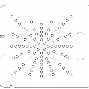 Siemens Digital Coding Socket 1/4 inch thick Polycarbonate Tray 96 - 3/8 inch diameter holes with No Scribing