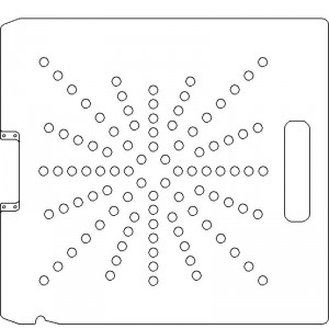 Siemens Digital Coding Socket 3/8 inch thick Acrylic Tray 96 - 3/8 inch diameter holes with No Scribing
