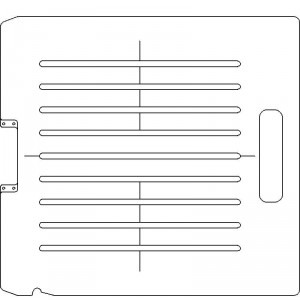 Siemens Digital Coding Socket 1/2 inch thick Polycarbonate Tray 9 slots - 1/4 inch wide with Open Central Axis Scribing