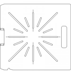 Siemens Digital Coding Socket 1/4 inch thick Polycarbonate Tray 16 slots - 7/32 inch wide with Open Central Axis Scribing