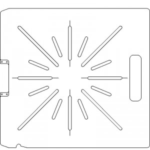 Siemens Digital Coding Socket 3/8 inch thick Polycarbonate Tray 16 slots - 1/4 inch wide with Open Central Axis Scribing