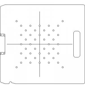 Siemens Digital Coding Socket 1/4 inch thick Acrylic Tray 44 - 1/4 inch diameter holes with Central Axis Scribing