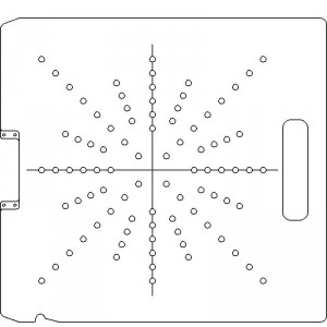 Siemens Digital Coding Socket 1/4 inch thick Acrylic Tray 88 - 1/4 inch diameter holes with Central Axis Scribing