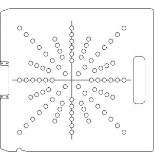 Siemens Digital Coding Socket 3/8 inch thick Acrylic Tray 88 - 3/8 inch diameter holes with Central Axis Scribing