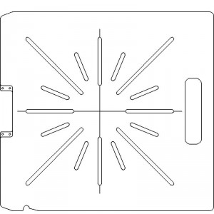 Siemens Digital Coding Socket 1/4 inch thick Polycarbonate Tray 16 slots - 7/32 inch wide with Central Axis Scribing