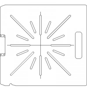 Siemens Digital Coding Socket 1/4 inch thick Polycarbonate Tray 16 slots - 1/4 inch wide with Central Axis Scribing