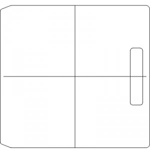 10 Inch Wide Varian CL4 1/4 inch thick Acrylic Tray Blank with Central Axis Scribing