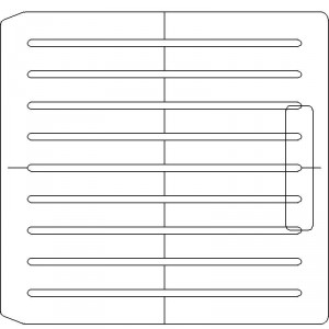 10 Inch Wide Varian CL4 3/8 inch thick Acrylic Tray 9 slots - 7/32 inch wide with Central Axis Scribing