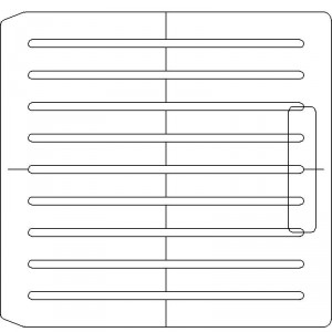 10 Inch Wide Varian CL4 1/4 inch thick Acrylic Tray 9 slots - 1/4 inch wide with Central Axis Scribing