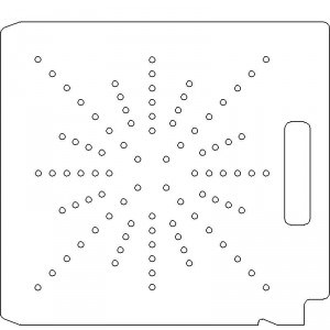 Varian Type II 11 3/4 Inch 1/4 inch thick Acrylic Tray 88 - 1/4 inch diameter holes with No Scribing