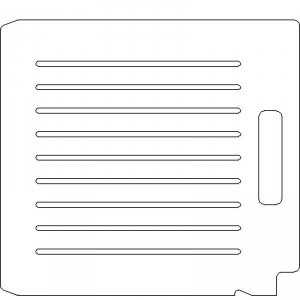 Varian Type II 11 3/4 Inch 1/4 inch thick Acrylic Tray 9 slots - 7/32 inch wide with No Scribing