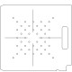 Varian Type II 11 3/4 Inch 3/8 inch thick Acrylic Tray 44 - 1/4 inch diameter holes with Open Central Axis Scribing