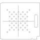 Varian Type II 11 3/4 Inch 1/4 inch thick Acrylic Tray 44 - 3/8 inch diameter holes with Central Axis Scribing