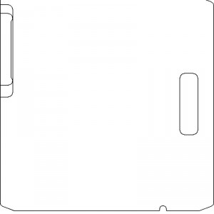 Varian Type III Optical Coded No Holes 3/8 inch thick Acrylic Tray Blank with No Scribing