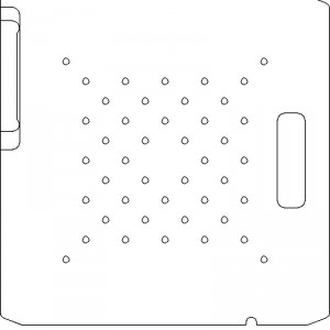 Varian Type III Optical Coded No Holes 1/4 inch thick Acrylic Tray 44 - 1/4 inch diameter holes with No Scribing