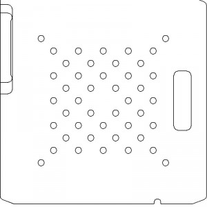 Varian Type III Optical Coded No Holes 1/4 inch thick Acrylic Tray 44 - 3/8 inch diameter holes with No Scribing