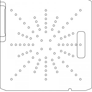 Varian Type III Optical Coded No Holes 1/2 inch thick Acrylic Tray 88 - 1/4 inch diameter holes with No Scribing