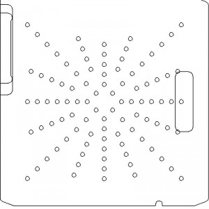 Varian Type III Optical Coded No Holes 1/4 inch thick Acrylic Tray 96 - 1/4 inch diameter holes with No Scribing