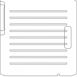 Varian Type III Optical Coded No Holes 3/8 inch thick Acrylic Tray 9 slots - 7/32 inch wide with No Scribing