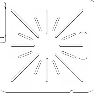 Varian Type III Optical Coded No Holes 1/4 inch thick Acrylic Tray 16 slots - 7/32 inch wide with No Scribing