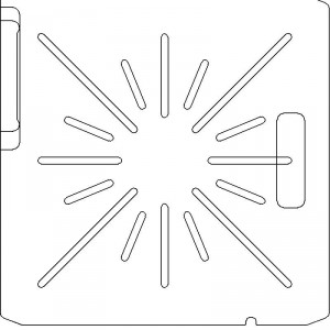 Varian Type III Optical Coded No Holes 1/4 inch thick Acrylic Tray 16 slots - 1/4 inch wide with No Scribing