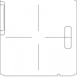 Varian Type III Optical Coded No Holes 1/2 inch thick Acrylic Tray Blank with Open Central Axis Scribing
