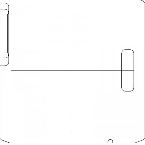 Varian Type III Optical Coded No Holes 1/2 inch thick Acrylic Tray Blank with Central Axis Scribing