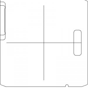 Varian Type III Optical Coded No Holes 1/2 inch thick Polycarbonate Tray Blank with Central Axis Scribing