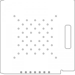 Elekta SL 25/75 1/4 inch thick Acrylic Tray 44 - 1/4 inch diameter holes with No Scribing