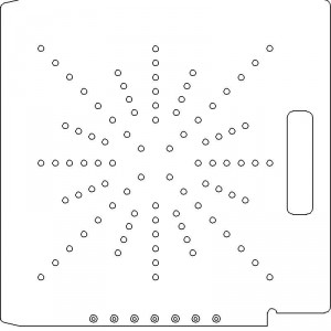 Elekta SL 25/75 1/4 inch thick Acrylic Tray 88 - 1/4 inch diameter holes with No Scribing