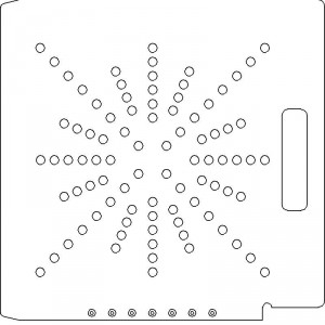 Elekta SL 25/75 1/4 inch thick Polycarbonate Tray 88 - 3/8 inch diameter holes with No Scribing