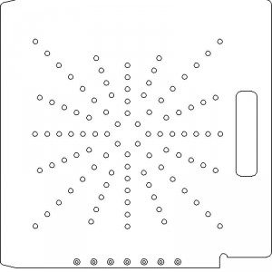 Elekta SL 25/75 1/2 inch thick Polycarbonate Tray 96 - 1/4 inch diameter holes with No Scribing