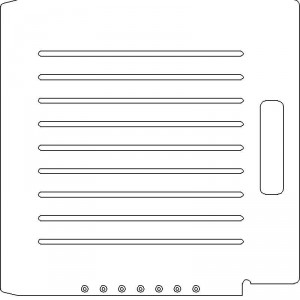 Elekta SL 25/75 1/4 inch thick Acrylic Tray 9 slots - 7/32 inch wide with No Scribing