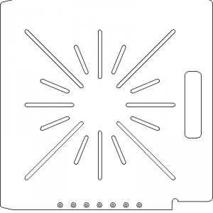 Elekta SL 25/75 1/4 inch thick Acrylic Tray 16 slots - 7/32 inch wide with No Scribing