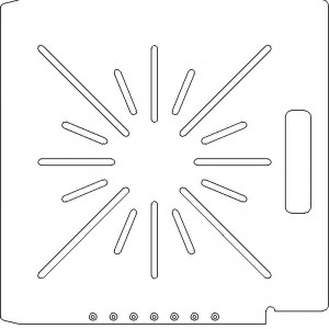 Elekta SL 25/75 1/4 inch thick Polycarbonate Tray 16 slots - 1/4 inch wide with No Scribing