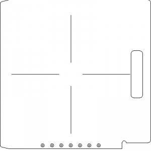 Elekta SL 25/75 1/4 inch thick Acrylic Tray Blank with Open Central Axis Scribing