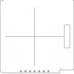 Elekta SL 25/75 1/4 inch thick Polycarbonate Tray Blank with Central Axis Scribing