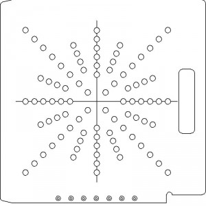 Elekta SL 25/75 1/4 inch thick Acrylic Tray 88 - 3/8 inch diameter holes with Central Axis Scribing