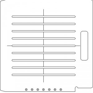 Elekta SL 25/75 1/2 inch thick Polycarbonate Tray 9 slots - 7/32 inch wide with Central Axis Scribing