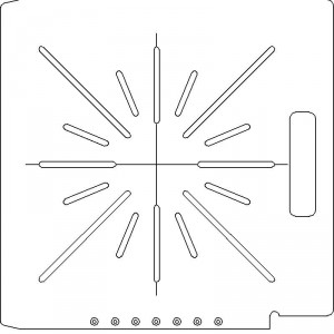 Elekta SL 25/75 1/4 inch thick Acrylic Tray 16 slots - 7/32 inch wide with Central Axis Scribing