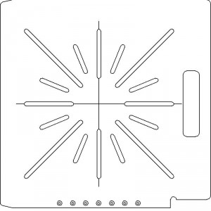Elekta SL 25/75 3/8 inch thick Acrylic Tray 16 slots - 1/4 inch wide with Central Axis Scribing