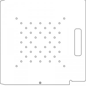 Elekta SL 75/5 3/8 inch thick Acrylic Tray 44 - 1/4 inch diameter holes with No Scribing