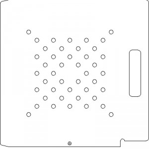 Elekta SL 75/5 1/4 inch thick Acrylic Tray 44 - 3/8 inch diameter holes with No Scribing