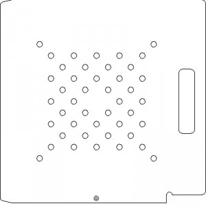Elekta SL 75/5 1/4 inch thick Polycarbonate Tray 44 - 3/8 inch diameter holes with No Scribing