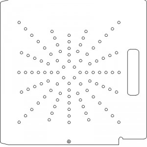 Elekta SL 75/5 1/4 inch thick Polycarbonate Tray 96 - 1/4 inch diameter holes with No Scribing