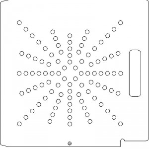 Elekta SL 75/5 1/4 inch thick Acrylic Tray 96 - 3/8 inch diameter holes with No Scribing