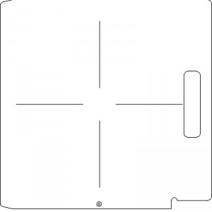 Elekta SL 75/5 1/4 inch thick Acrylic Tray Blank with Open Central Axis Scribing